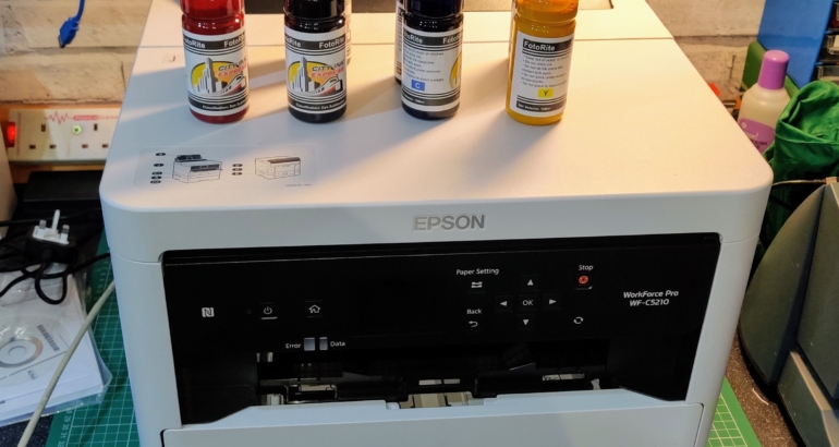 Epson WF C5210 printer and mug press UNBOXED