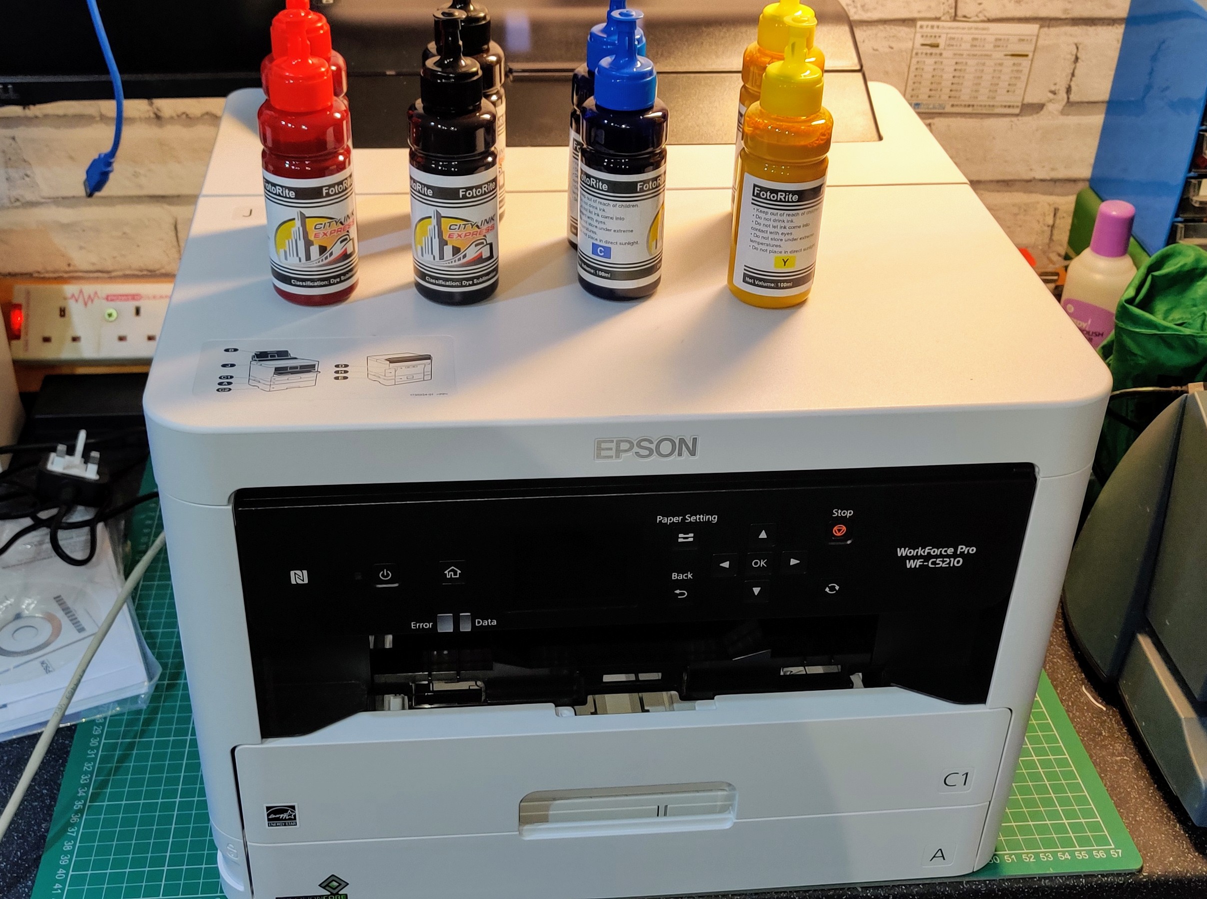 Epson WF C5210 printer and mug press UNBOXED