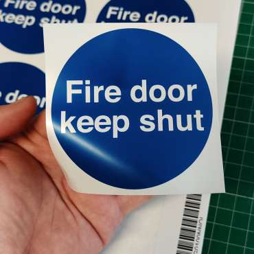 Sticker Printing Fire Door Keep Shut Custom Labels UK