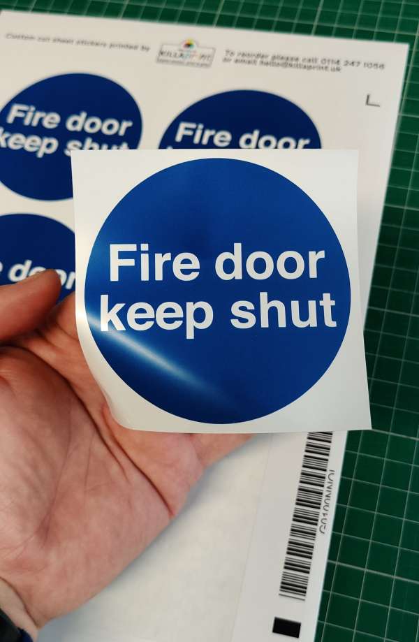 Sticker Printing Fire Door Keep Shut