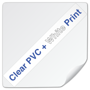Clear PVC plus White combined killaprint stickershop 2023
