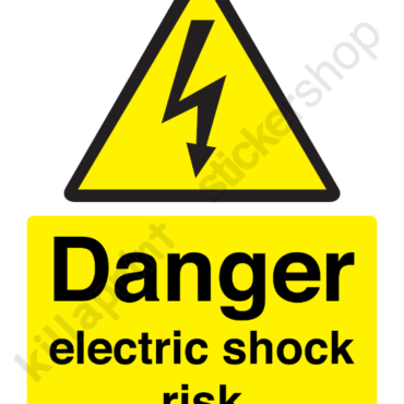 Danger Electric Shock Risk Sticker A5 PVC