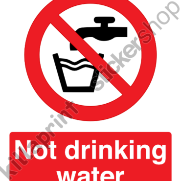 Not Drinking Water Sticker PVC