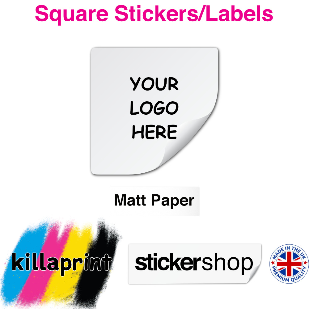 Killaprint stickershop square stickers/labels - matt paper