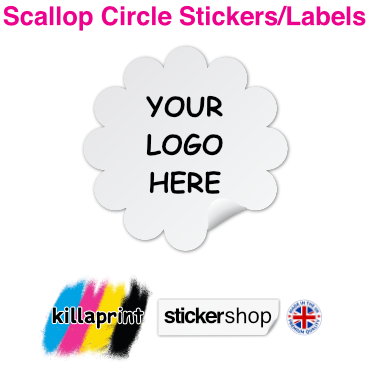 Custom Printed Scallop Stickers