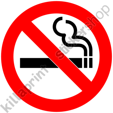 No Smoking Stickers 51mm Round PVC